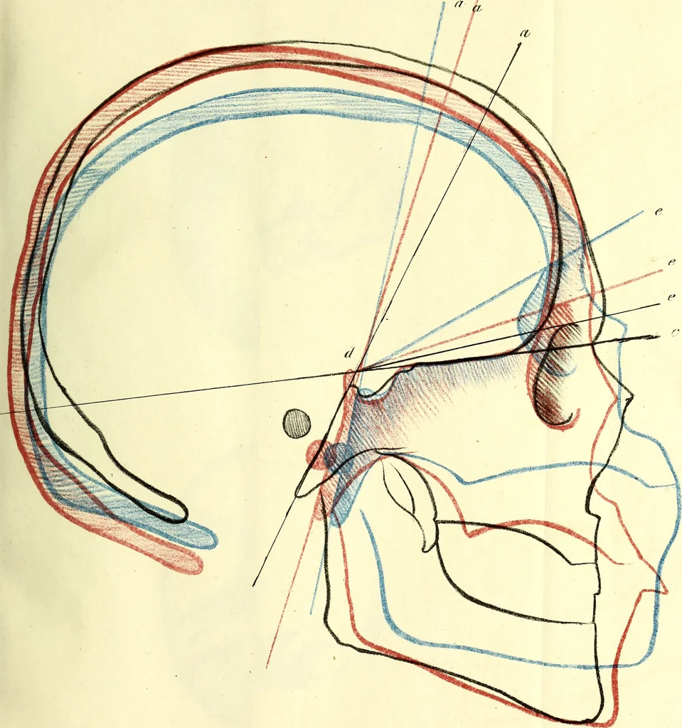An illustration from Beitraege zur Craniologie / von Th. Landzert., 1867, leaf 47