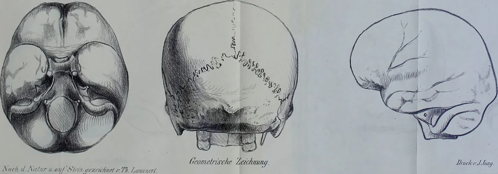 An illustration from Beitraege zur Craniologie / von Th. Landzert., 1867, leaf 51