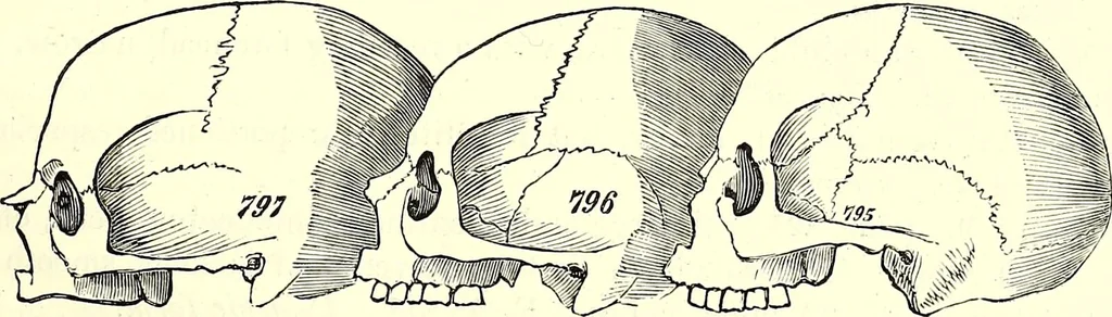 An illustration from Crania Aegyptiaca, or, Observations on Egyptian ethnography derived from anatomy, history and the monuments / by Samuel George Morton., 1844, leaf 15