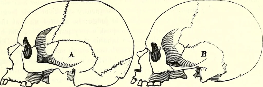 An illustration from Crania Aegyptiaca, or, Observations on Egyptian ethnography derived from anatomy, history and the monuments / by Samuel George Morton., 1844, leaf 65