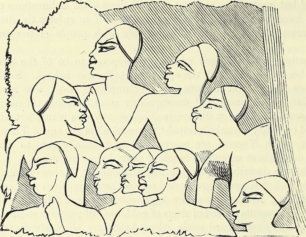 An illustration from Crania Aegyptiaca, or, Observations on Egyptian ethnography derived from anatomy, history and the monuments / by Samuel George Morton., 1844, leaf 70