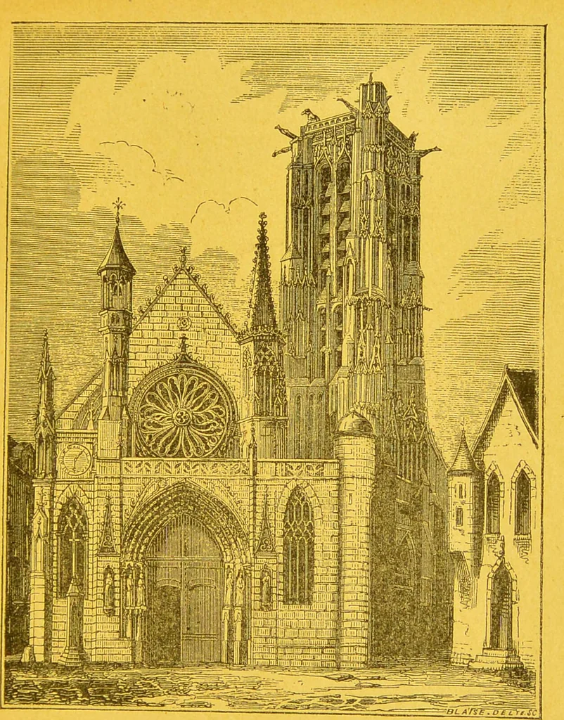 An illustration from Histoire de l'alchimie, XIVme siècle : Nicolas Flamel, sa vie, ses fondations, ses oeuvres, suivi de la réimpression du Livre des figures hiéroglyphiques et de la lettre de Dom Pernety à l'Abbé Villain / [Albert Poisson]., 1893, leaf 77