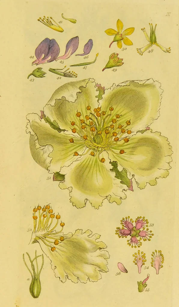 An illustration from A grammar of botany, illustrative of artificial, as well as natural, classification, with an explanation of Jussieu's system / by Sir James Edward Smith., 1821, leaf 247