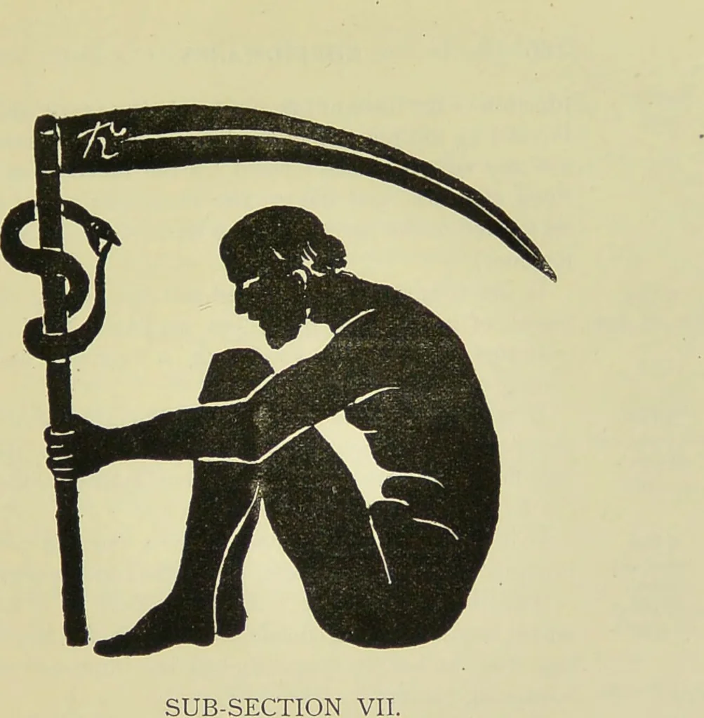 An illustration from A manual of cheirosophy : being a complete practical handbook of the twin sciences of cheirognomy and cheiromancy, by means whereof the past, the present, and the future may be read in the formations of the hands ; preceded by an introductory argument upon the science of cheirosophy and its claims to rank as a physical science / by Ed. Heron-Allen ; with full-page and other illustrations by Rosamund Brunel Horsley., 1885, leaf 293