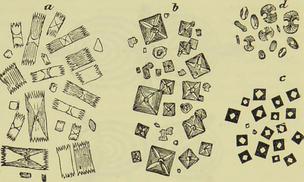 An illustration from The microscope : its history, construction, and application, being a familiar introduction to the use of the instrument, and the study of microscopical science / by Jabez Hogg ; with upwards of five hundred engravings, and coloured illustrations by Tuffen West., 1890, leaf 178