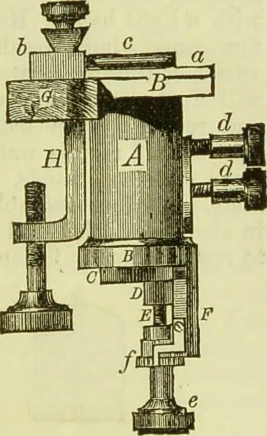An illustration from The microscope : its history, construction, and application, being a familiar introduction to the use of the instrument, and the study of microscopical science / by Jabez Hogg ; with upwards of five hundred engravings, and coloured illustrations by Tuffen West., 1890, leaf 231
