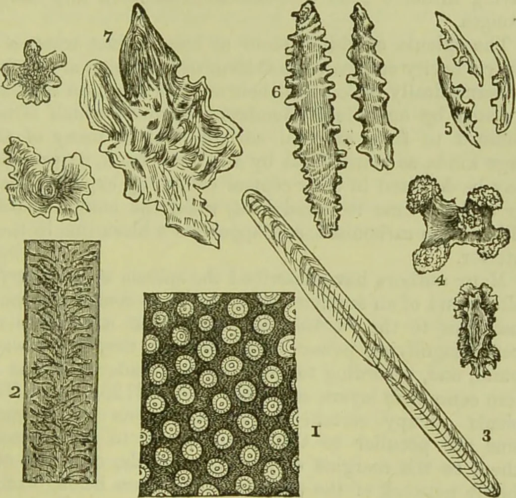 An illustration from The microscope : its history, construction, and application, being a familiar introduction to the use of the instrument, and the study of microscopical science / by Jabez Hogg ; with upwards of five hundred engravings, and coloured illustrations by Tuffen West., 1890, leaf 431