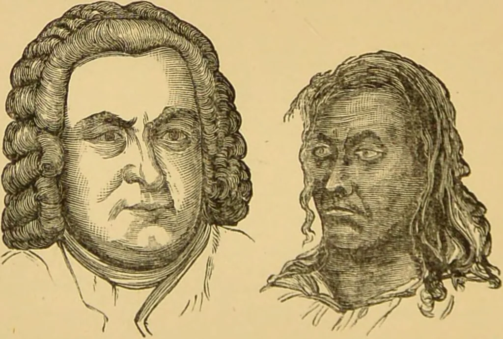 An illustration from Nature's revelations of character, or, The mental, moral and volitive dispositions of mankind, as manifested in the human form and countenance / by Joseph Simms., 1873, leaf 174