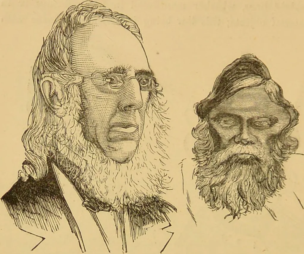 An illustration from Nature's revelations of character, or, The mental, moral and volitive dispositions of mankind, as manifested in the human form and countenance / by Joseph Simms., 1873, leaf 218