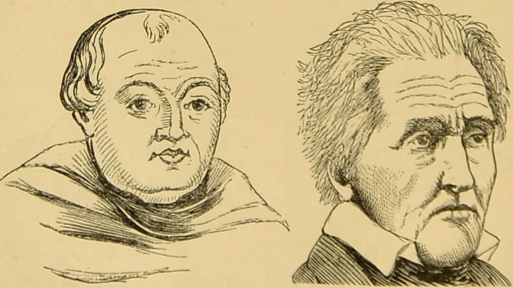 An illustration from Nature's revelations of character, or, The mental, moral and volitive dispositions of mankind, as manifested in the human form and countenance / by Joseph Simms., 1873, leaf 222