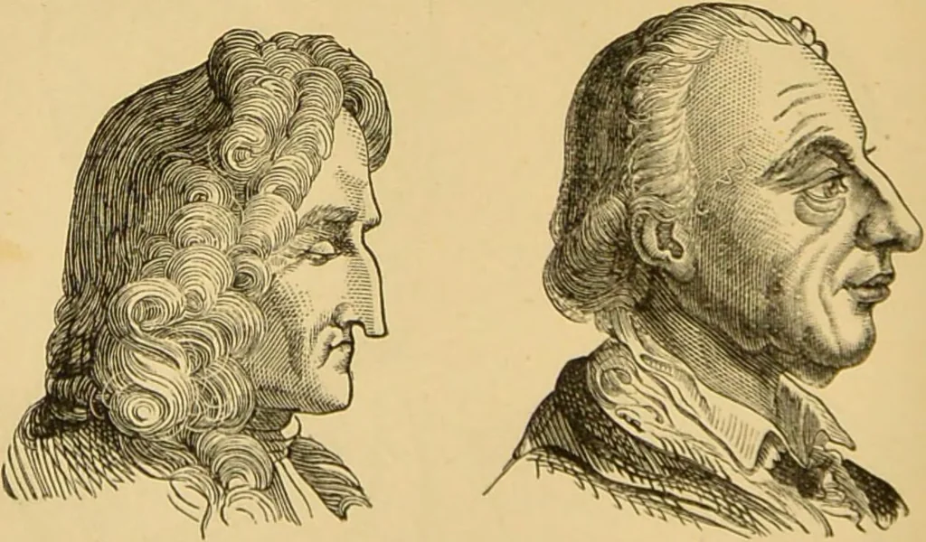 An illustration from Nature's revelations of character, or, The mental, moral and volitive dispositions of mankind, as manifested in the human form and countenance / by Joseph Simms., 1873, leaf 234