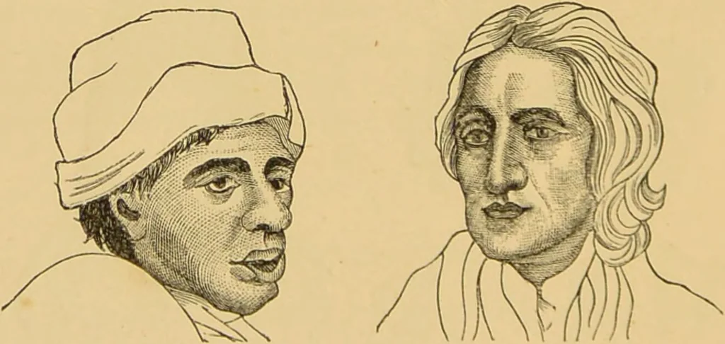 An illustration from Nature's revelations of character, or, The mental, moral and volitive dispositions of mankind, as manifested in the human form and countenance / by Joseph Simms., 1873, leaf 274