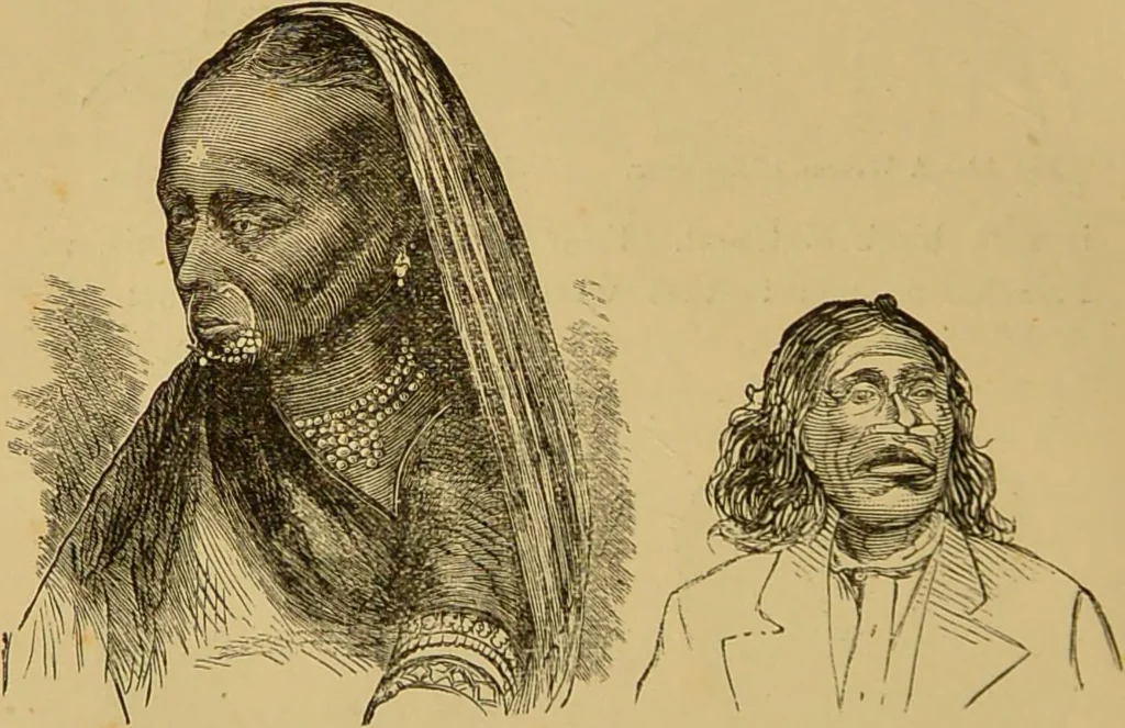 An illustration from Nature's revelations of character, or, The mental, moral and volitive dispositions of mankind, as manifested in the human form and countenance / by Joseph Simms., 1873, leaf 542