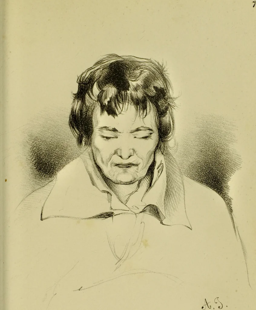 An illustration from Physiognomik der geisteskrankheiten / Sir Alexander Morison., 1853, leaf 359