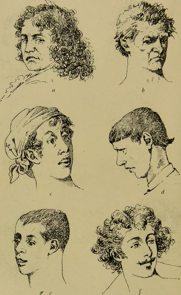 An illustration from Physiognomik und Mimik / von Paolo Mantegazza ; mit mehr als hundert original-zeichmungen von Hector und Edward Ximenes ; vom verfasser genehmigte übersetzung von R. Löwenfeld., 1890, leaf 162