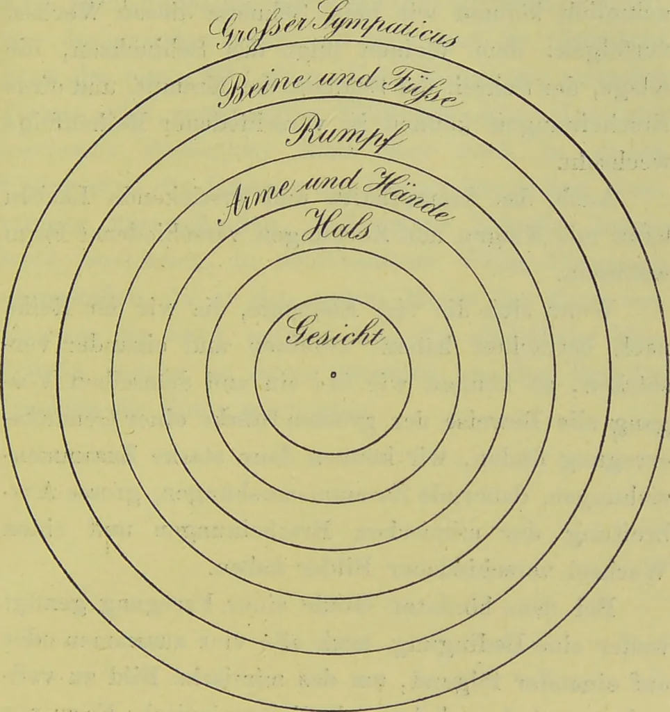 An illustration from Physiognomik und Mimik / von Paolo Mantegazza ; mit mehr als hundert original-zeichmungen von Hector und Edward Ximenes ; vom verfasser genehmigte übersetzung von R. Löwenfeld., 1890, leaf 459