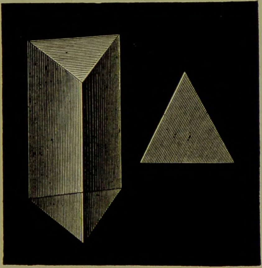 An illustration from Spectrum analysis in its application to terrestrial substances, and the physical constitution of the heavenly bodies / familiarly explained by H. Schellen ; translated from the second enlarged and revised German edition by Jane and Caroline Lassell ; edited with notes by William Huggins ; with numerous woodcuts and coloured plates, and Ångström's and Kirchhoff's maps., 1872, leaf 105