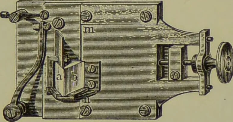 An illustration from Spectrum analysis in its application to terrestrial substances, and the physical constitution of the heavenly bodies / familiarly explained by H. Schellen ; translated from the second enlarged and revised German edition by Jane and Caroline Lassell ; edited with notes by William Huggins ; with numerous woodcuts and coloured plates, and Ångström's and Kirchhoff's maps., 1872, leaf 169