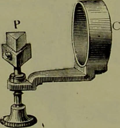 An illustration from Spectrum analysis in its application to terrestrial substances, and the physical constitution of the heavenly bodies / familiarly explained by H. Schellen ; translated from the second enlarged and revised German edition by Jane and Caroline Lassell ; edited with notes by William Huggins ; with numerous woodcuts and coloured plates, and Ångström's and Kirchhoff's maps., 1872, leaf 172