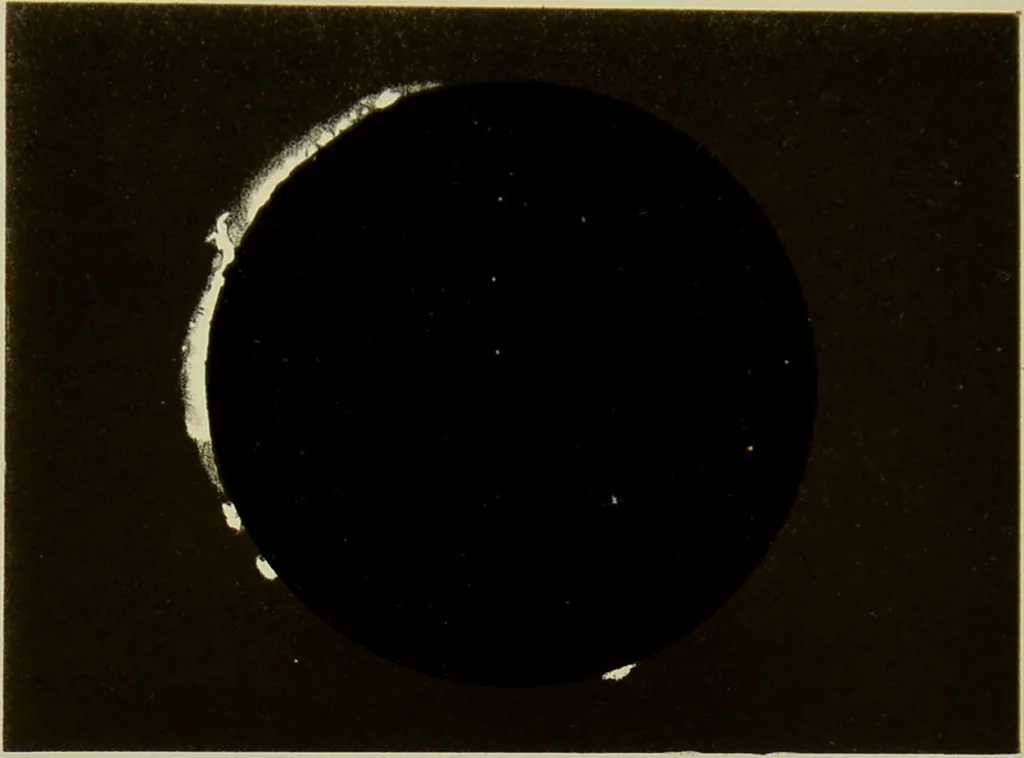 An illustration from Spectrum analysis in its application to terrestrial substances, and the physical constitution of the heavenly bodies / familiarly explained by H. Schellen ; translated from the second enlarged and revised German edition by Jane and Caroline Lassell ; edited with notes by William Huggins ; with numerous woodcuts and coloured plates, and Ångström's and Kirchhoff's maps., 1872, leaf 392