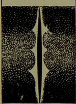 An illustration from Spectrum analysis in its application to terrestrial substances, and the physical constitution of the heavenly bodies / familiarly explained by H. Schellen ; translated from the second enlarged and revised German edition by Jane and Caroline Lassell ; edited with notes by William Huggins ; with numerous woodcuts and coloured plates, and Ångström's and Kirchhoff's maps., 1872, leaf 471