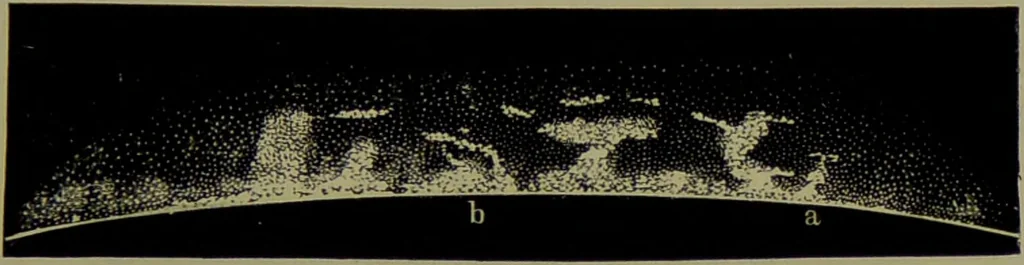 An illustration from Spectrum analysis in its application to terrestrial substances, and the physical constitution of the heavenly bodies / familiarly explained by H. Schellen ; translated from the second enlarged and revised German edition by Jane and Caroline Lassell ; edited with notes by William Huggins ; with numerous woodcuts and coloured plates, and Ångström's and Kirchhoff's maps., 1872, leaf 499