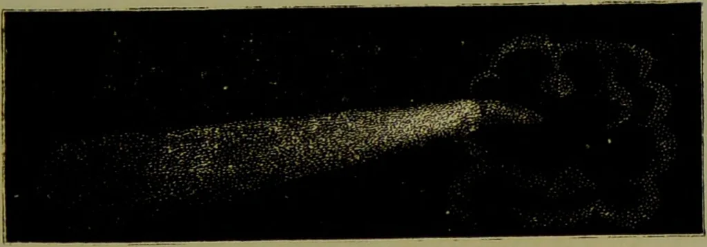 An illustration from Spectrum analysis in its application to terrestrial substances, and the physical constitution of the heavenly bodies / familiarly explained by H. Schellen ; translated from the second enlarged and revised German edition by Jane and Caroline Lassell ; edited with notes by William Huggins ; with numerous woodcuts and coloured plates, and Ångström's and Kirchhoff's maps., 1872, leaf 637