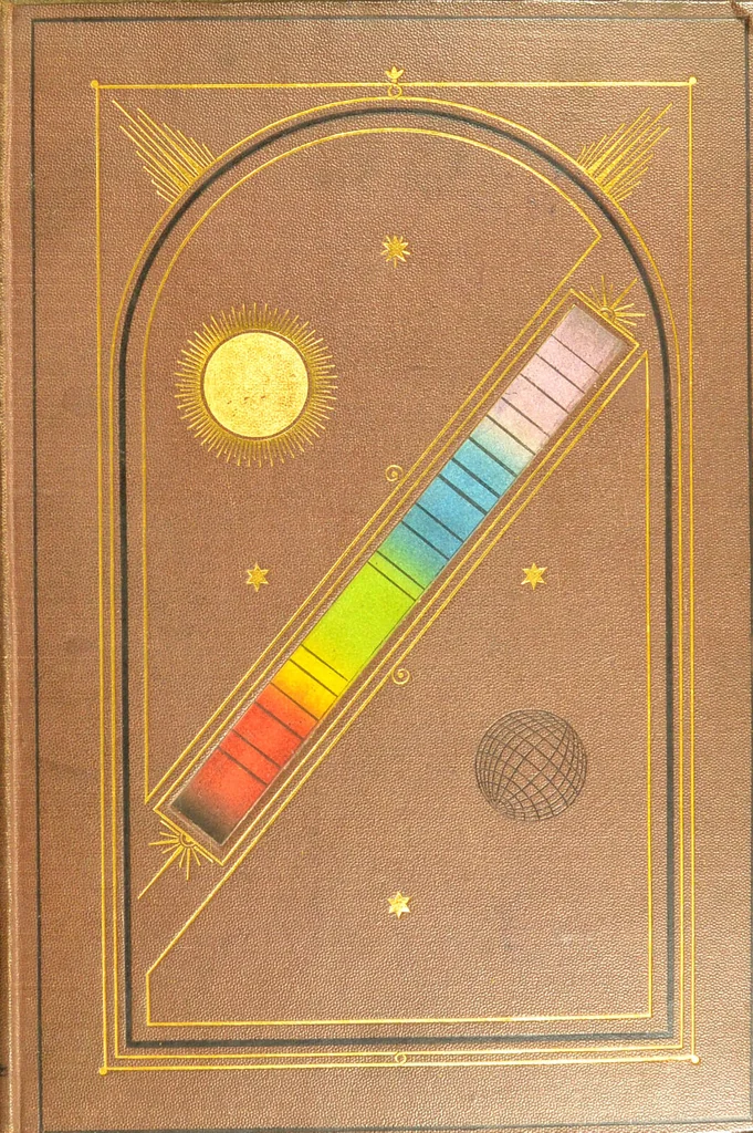 An illustration from Spectrum analysis : six lectures, delivered in 1868, before the Society of Apothecaries of London / by Henry E. Roscoe ; with appendices, coloured plates, and illustrations., 1869, leaf 1