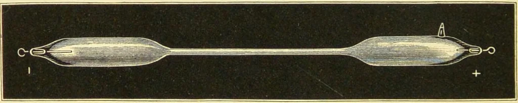 An illustration from Spectrum analysis : six lectures, delivered in 1868, before the Society of Apothecaries of London / by Henry E. Roscoe ; with appendices, coloured plates, and illustrations., 1869, leaf 128
