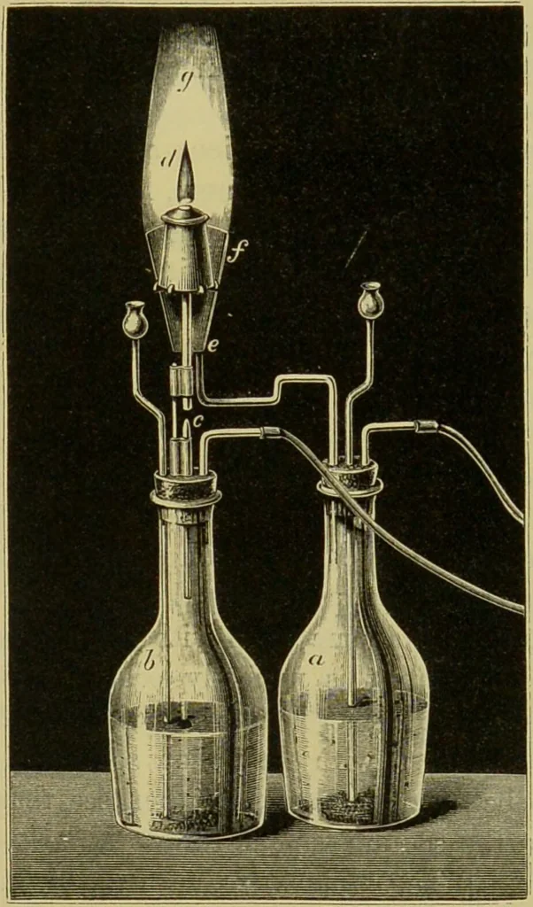 An illustration from Spectrum analysis : six lectures, delivered in 1868, before the Society of Apothecaries of London / by Henry E. Roscoe ; with appendices, coloured plates, and illustrations., 1869, leaf 231