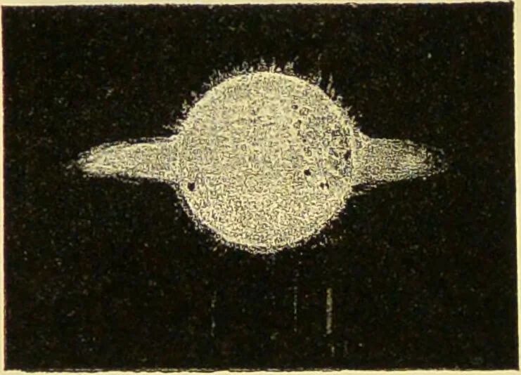 An illustration from Spectrum analysis : six lectures, delivered in 1868, before the Society of Apothecaries of London / by Henry E. Roscoe ; with appendices, coloured plates, and illustrations., 1869, leaf 288