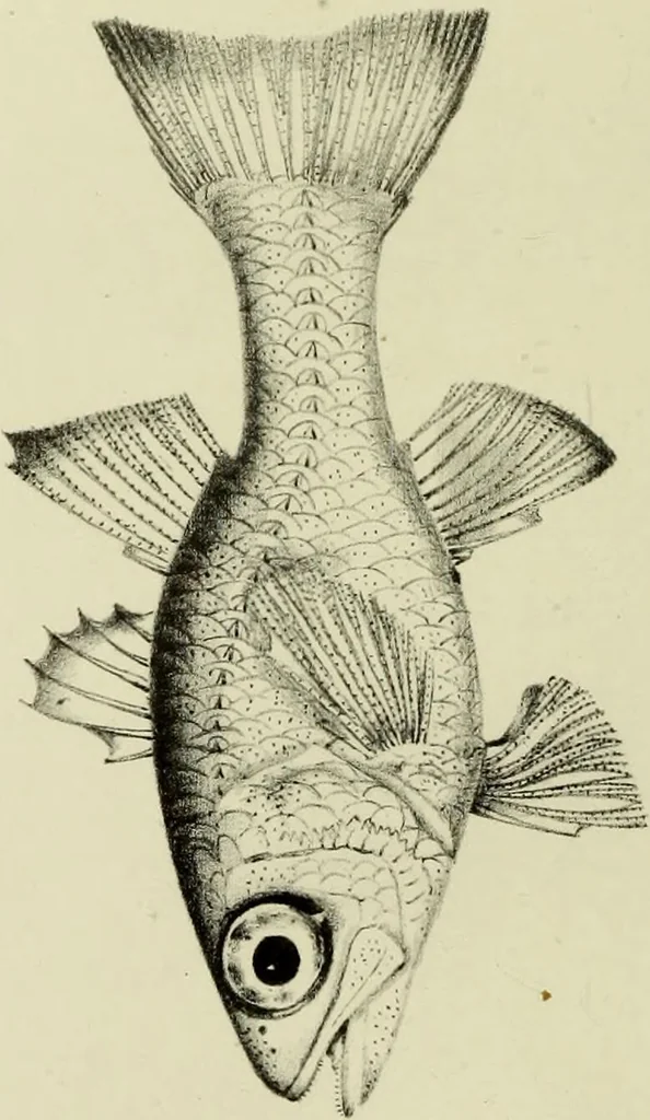 An illustration from A history of the fishes of Madeira / by Richard Thomas Lowe ... With original figures from nature of all the species, by the Hon. C.E.C. Norton and M. Young., 1843, leaf 210