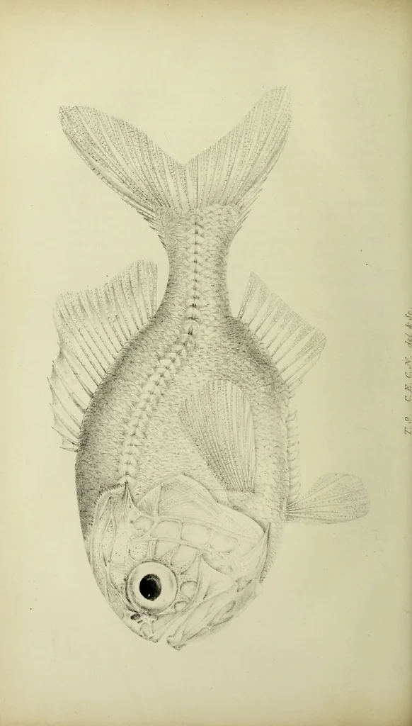 An illustration from A history of the fishes of Madeira / by Richard Thomas Lowe ... With original figures from nature of all the species, by the Hon. C.E.C. Norton and M. Young., 1843, leaf 92