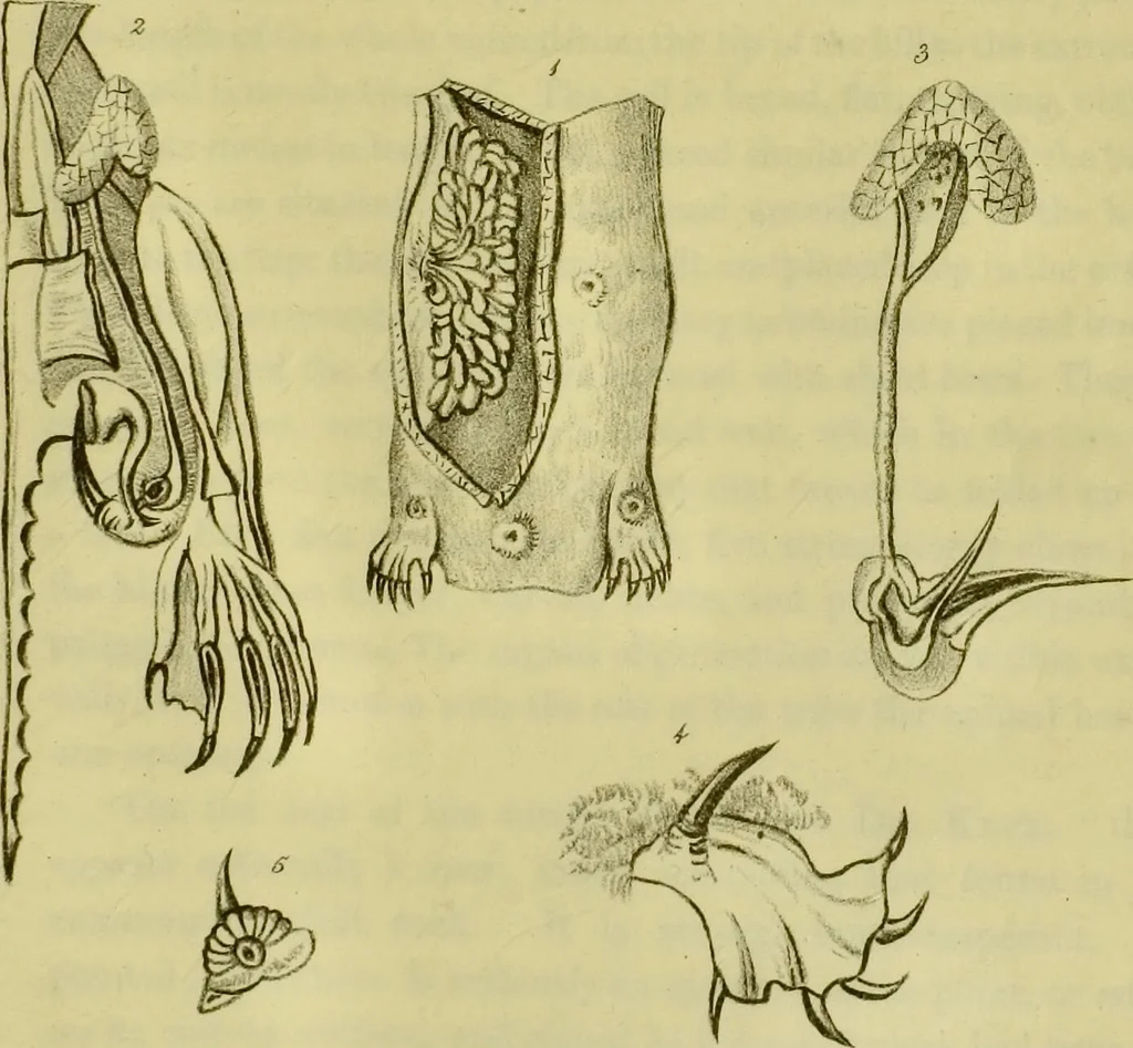 An illustration from Medical zoology and mineralogy. Or, Illustrations and descriptions of the animals and minerals employed in medicine, and of the preparations derived from them; including also an account of animal and mineral poisons, with figures coloured from nature / [John Stephenson]., 1832, leaf 47
