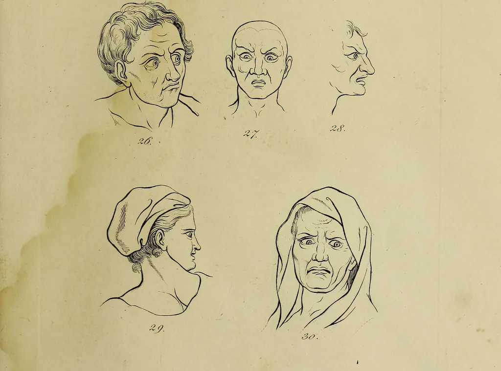 An illustration from La physiognomonie, ou l'art de connaître les hommes d'après les traits de leur physionomie, leurs rupports avec les divers animaux, leur penchans. ... / Lavater., 1841, leaf 329