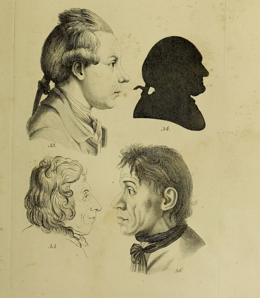 An illustration from La physiognomonie, ou l'art de connaître les hommes d'après les traits de leur physionomie, leurs rupports avec les divers animaux, leur penchans. ... / Lavater., 1841, leaf 451