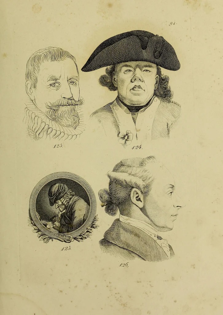 An illustration from La physiognomonie, ou l'art de connaître les hommes d'après les traits de leur physionomie, leurs rupports avec les divers animaux, leur penchans. ... / Lavater., 1841, leaf 503