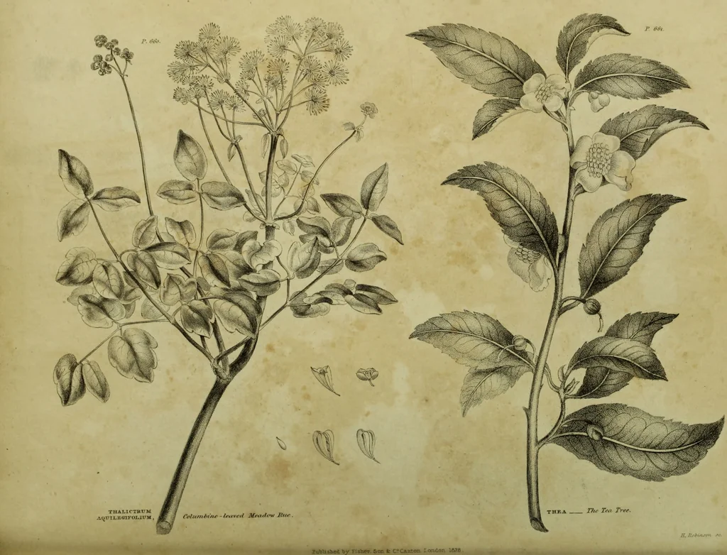 An illustration from The universal herbal; or, botanical, medical, and agricultural dictionary / [Thomas Green]., 1828, leaf 204