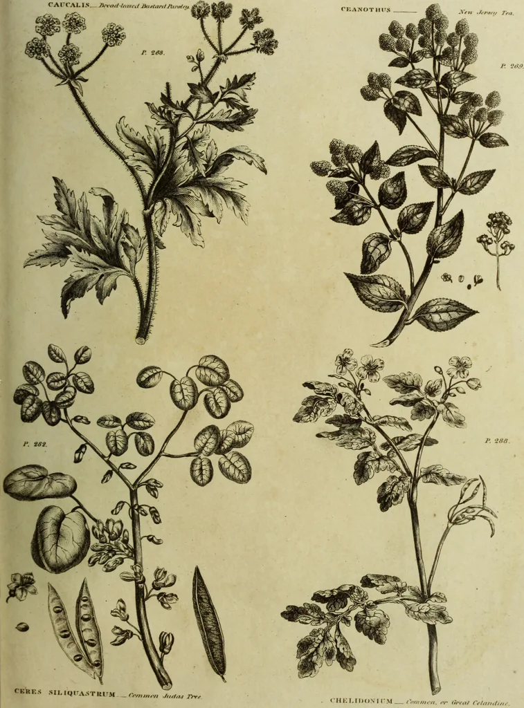 An illustration from The universal herbal; or, botanical, medical, and agricultural dictionary / [Thomas Green]., 1828, leaf 79