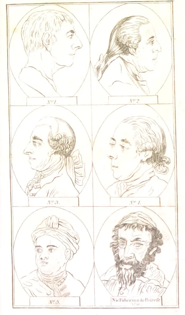 An illustration from Essays on physiognomy. ... for the promotion and the love of mankind / written in the German language by John Caspar Lavater ; tr. by Thomas Holcroft., 1806, leaf 97