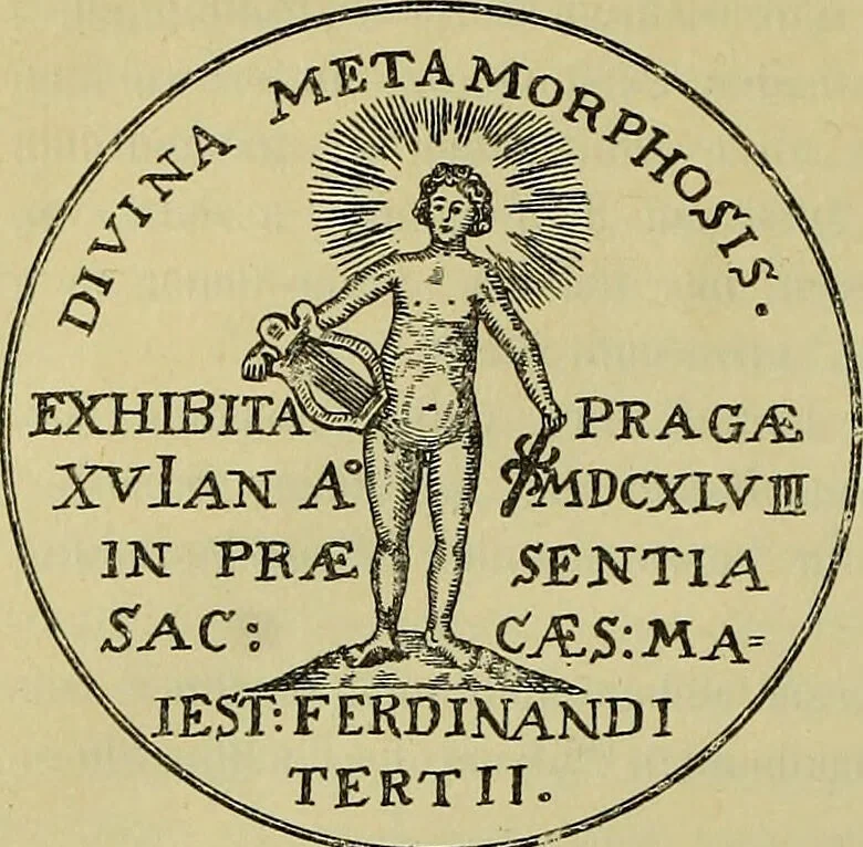 An illustration from Die Adelsdocumente österreichischer Alchemisten und die Abbildung einiger Medaillen alchemistischen Ursprunges / von Alexander Bauer., 1893, leaf 36