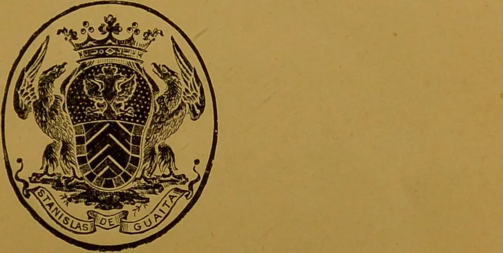 An illustration from Stanislas de Guaita et sa bibliothèque occulte / [Stanislas de Guaita]., 1899, leaf 17