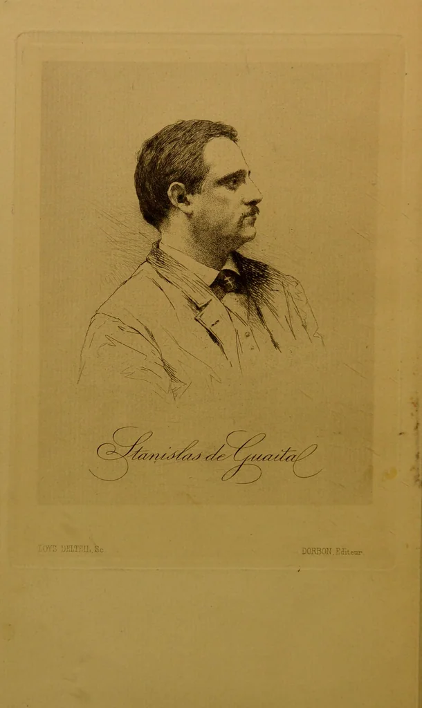 An illustration from Stanislas de Guaita et sa bibliothèque occulte / [Stanislas de Guaita]., 1899, leaf 8