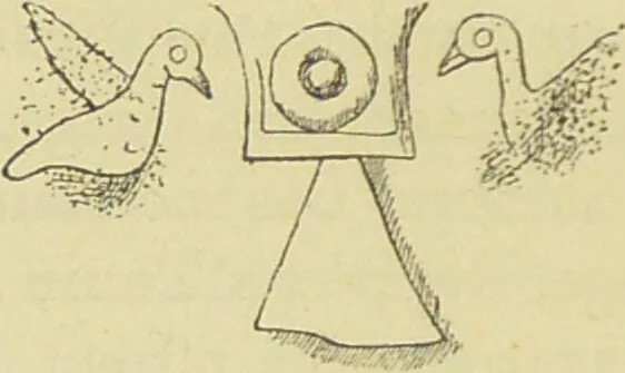 An illustration from La migration des symboles / [Eugène Félicien Albert Goblet d'Alviella]., 1891, leaf 130