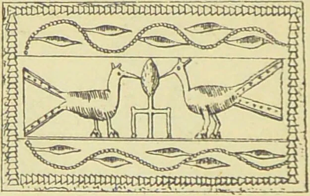 An illustration from La migration des symboles / [Eugène Félicien Albert Goblet d'Alviella]., 1891, leaf 154