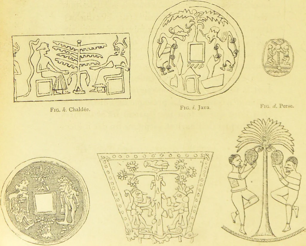 An illustration from La migration des symboles / [Eugène Félicien Albert Goblet d'Alviella]., 1891, leaf 170