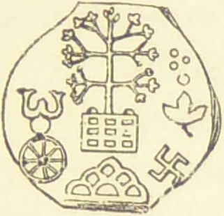 An illustration from La migration des symboles / [Eugène Félicien Albert Goblet d'Alviella]., 1891, leaf 63