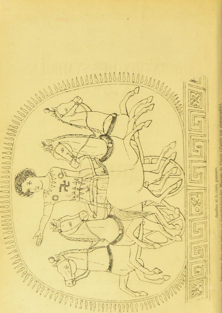 An illustration from La migration des symboles / [Eugène Félicien Albert Goblet d'Alviella]., 1891, leaf 8