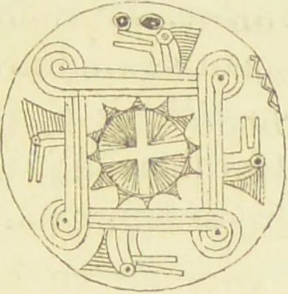 An illustration from La migration des symboles / [Eugène Félicien Albert Goblet d'Alviella]., 1891, leaf 87