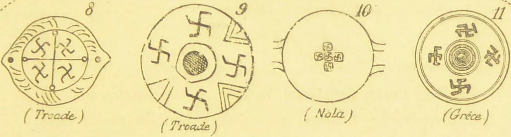 An illustration from La migration des symboles / [Eugène Félicien Albert Goblet d'Alviella]., 1891, leaf 91
